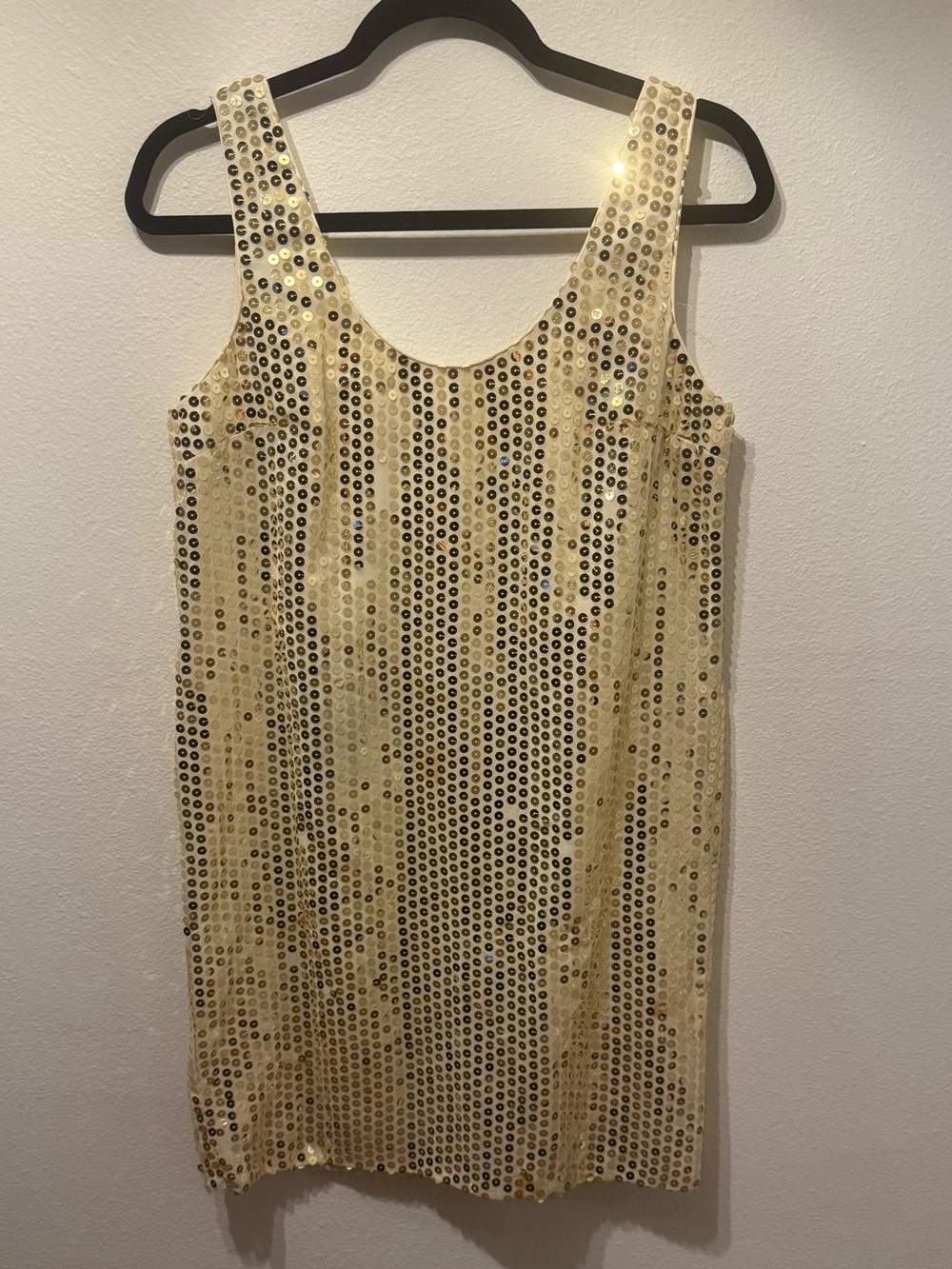 Vintage Brass Plum Nordstrom Made in USA Gold Sequin Mini Medium